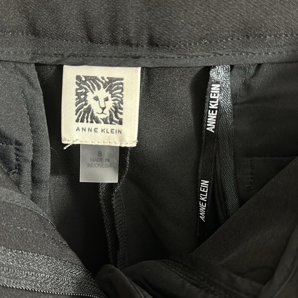 Anne Klein Women's Black Straight Leg Tailored Dress Pant Flat Front Siz… - Picture 10 of 12